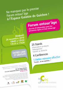 Affiche pour un forum à destination des séniors et leurs familles