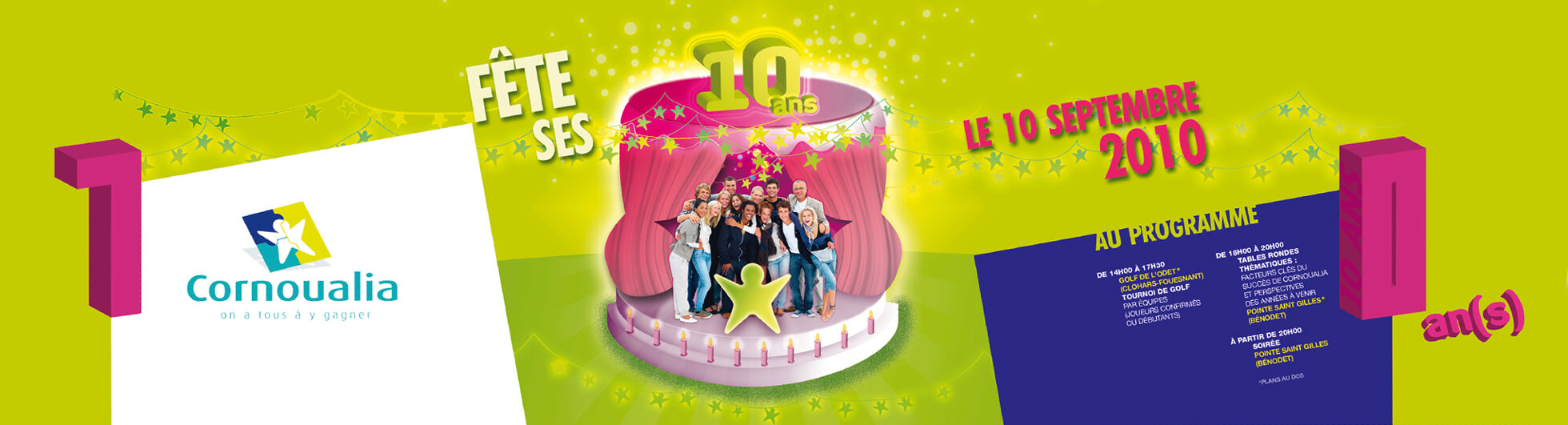 Carton d'anniversaire pour les 10 ans de l'entreprise